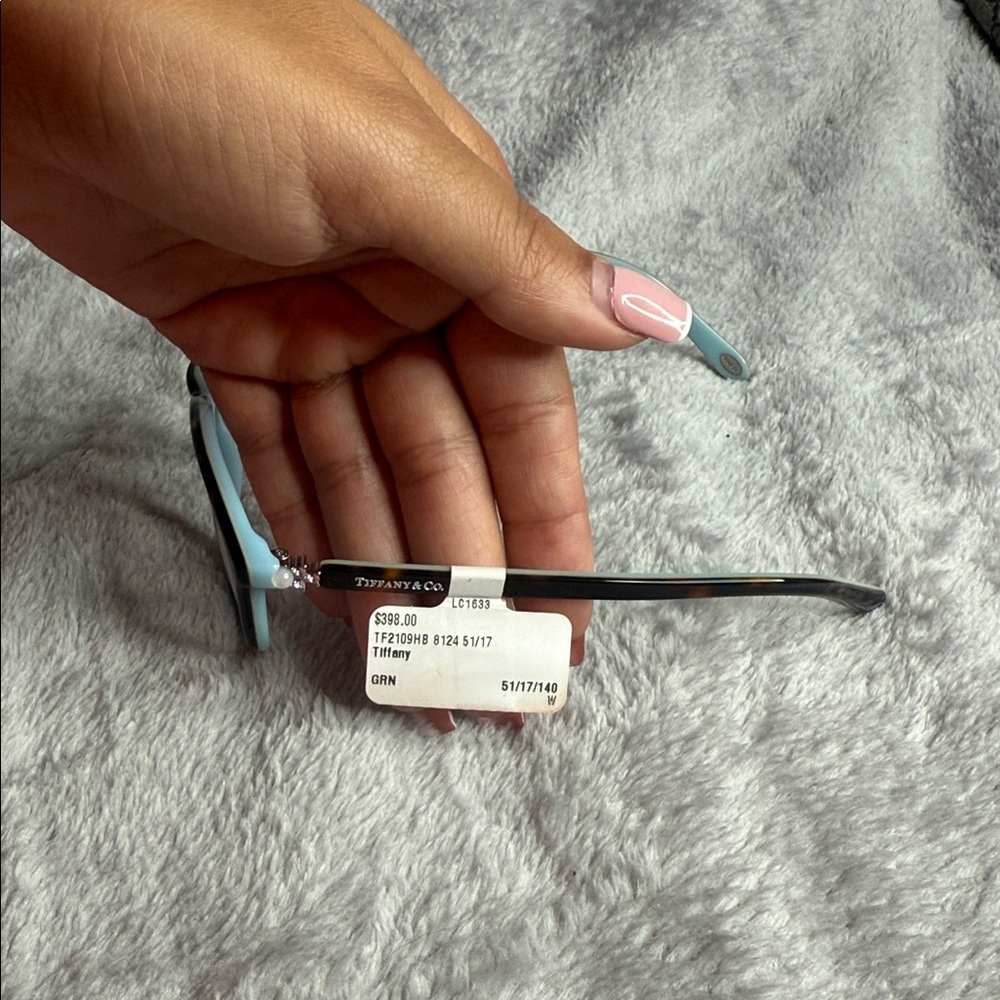 Tiffany & Co. Tortoise Shell Glasses with Blue Accents